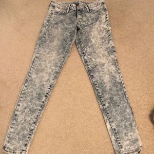 Acid Wash Missimo Mid Rise Denim Legging